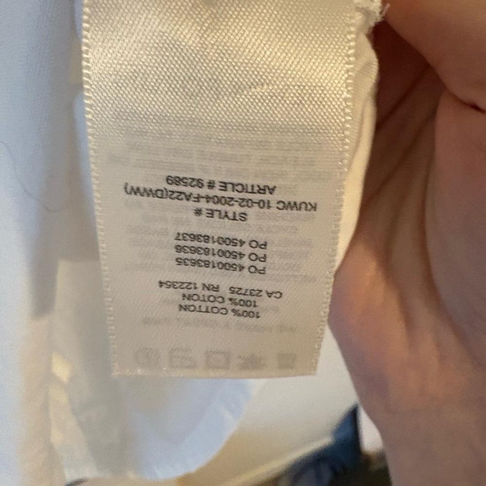 Aritzia Denim Forum 100% Cotton Jane short sleeve Oversized White button - Picture 5 of 6